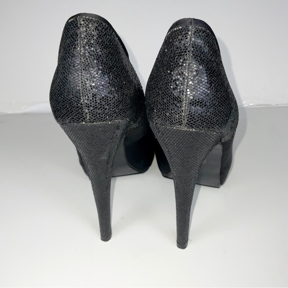 Steve Madden Black P Tessi Satin Toe Pump Stiletto Heel | Size US 7.5 - Picture 3 of 7